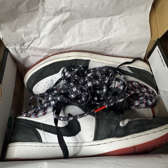 Size 9 - Air Jordan 1 Low Quai 54 2021 Preowned w/ Laces + Box DM0095-106 - Picture 11 of 12